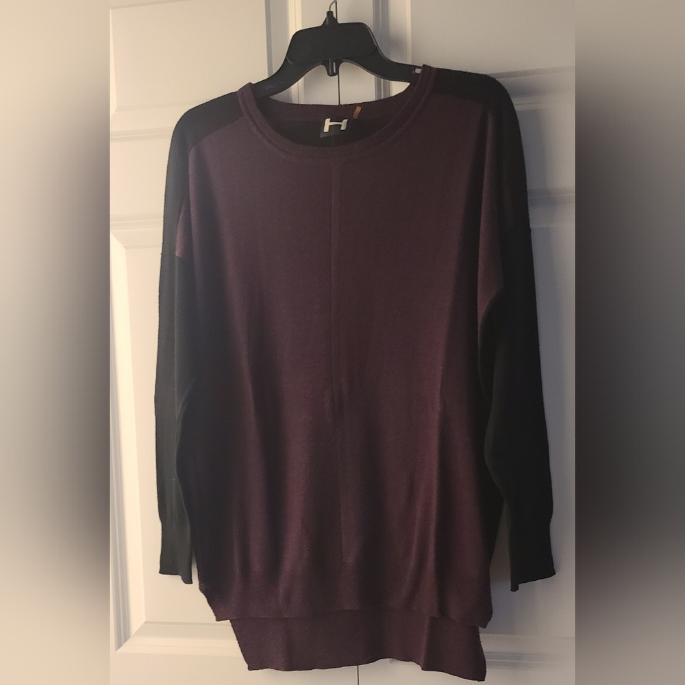 Womens Maroon & Black Size Medium Sweater